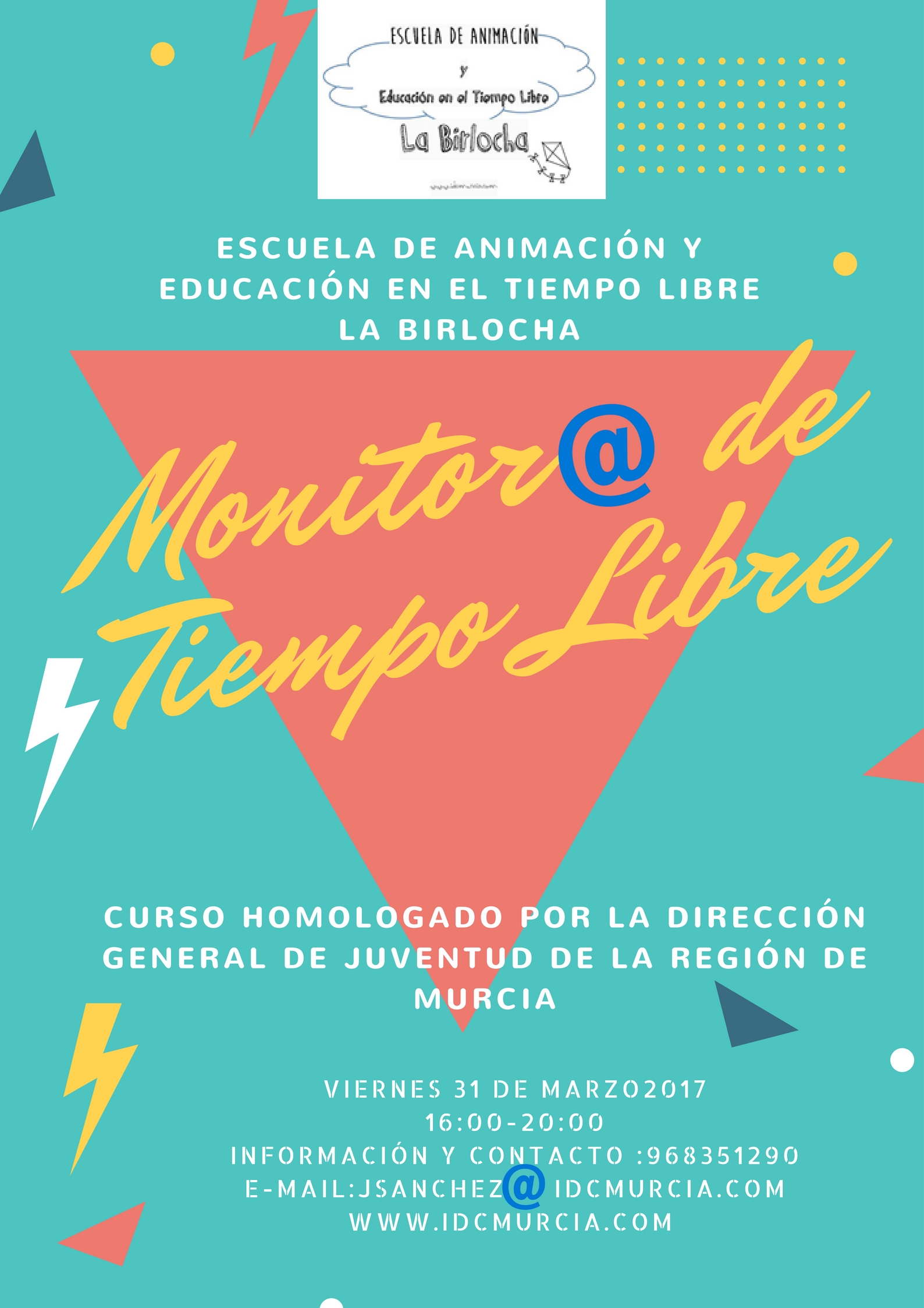 Curso monitor tiempo libre cartel