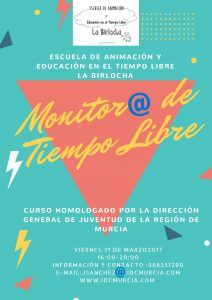 Curso monitor tiempo libre cartel